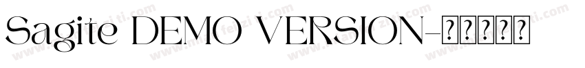 Sagite DEMO VERSION字体转换